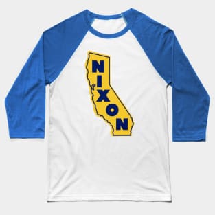 1972 California Likes Nixon Baseball T-Shirt